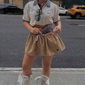 miu miu white polo tee